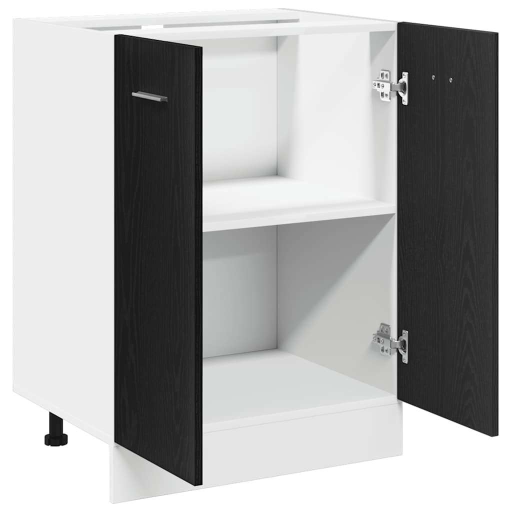 Bundskabinet sort eg 60x46x81,5 cm Ingeniørtræ