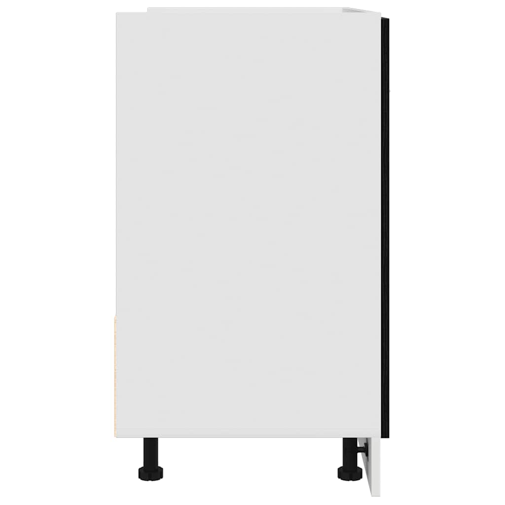 bundskab til vask sort egetræ 80x46x81,5 cm konstrueret træ