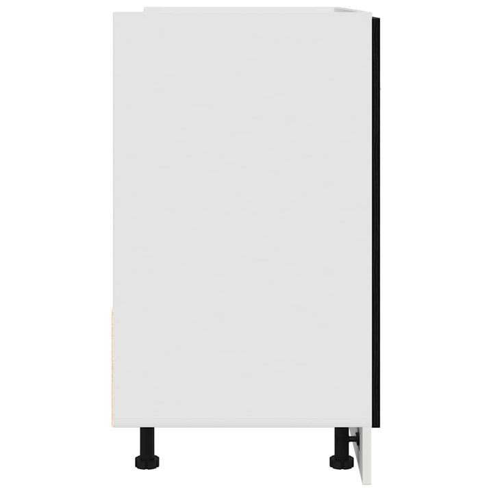 bundskab til vask sort egetræ 80x46x81,5 cm konstrueret træ