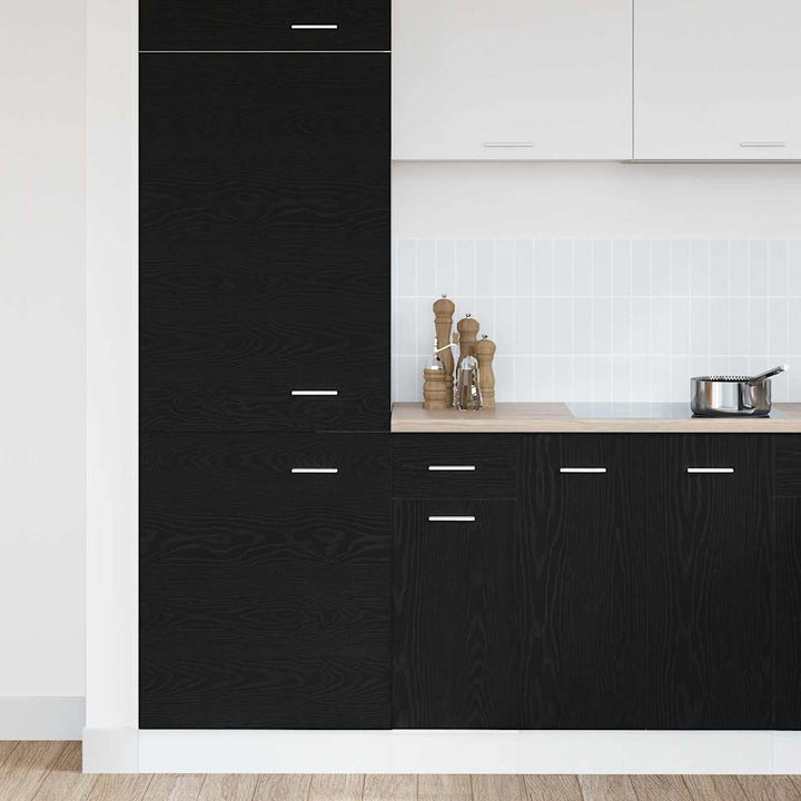 Hængeskab med skuffe Sort eg 30 x 46 x 81,5 cm Konstrueret træ