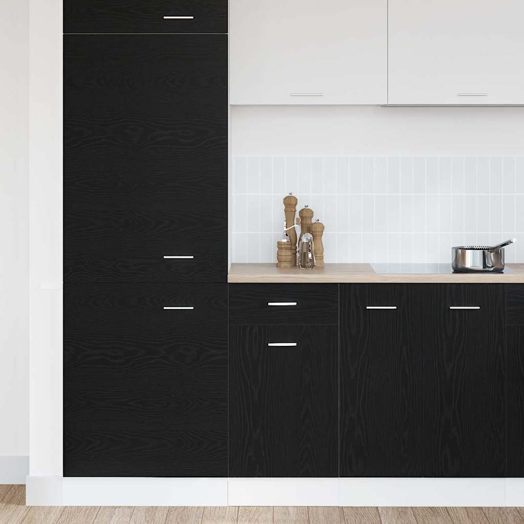 Hængeskab med skuffe Sort eg 40 x 46 x 81,5 cm Konstrueret træ