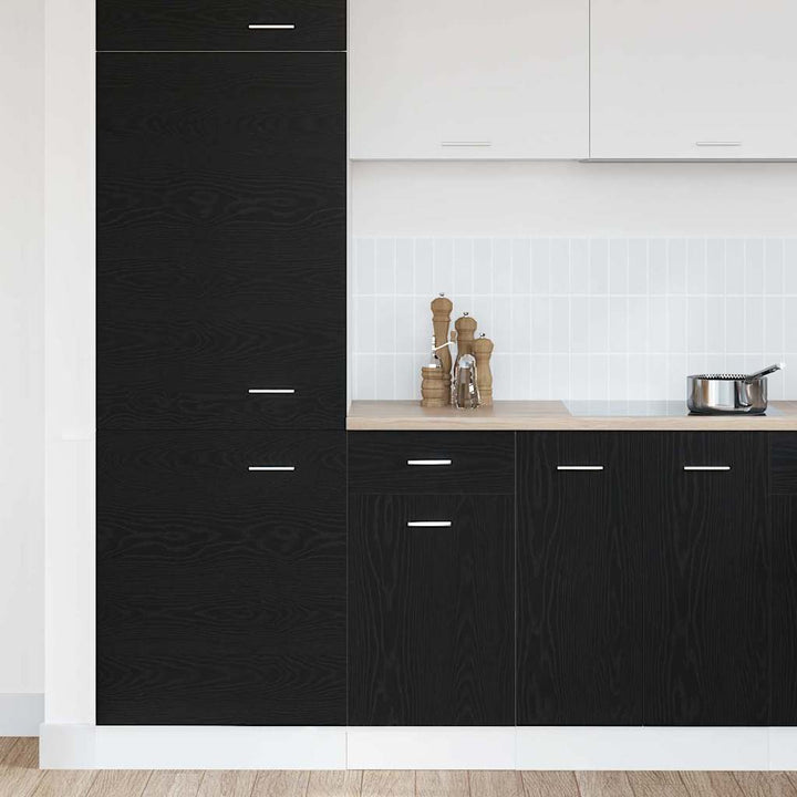 Hængeskab med skuffe Sort eg 40 x 46 x 81,5 cm Konstrueret træ