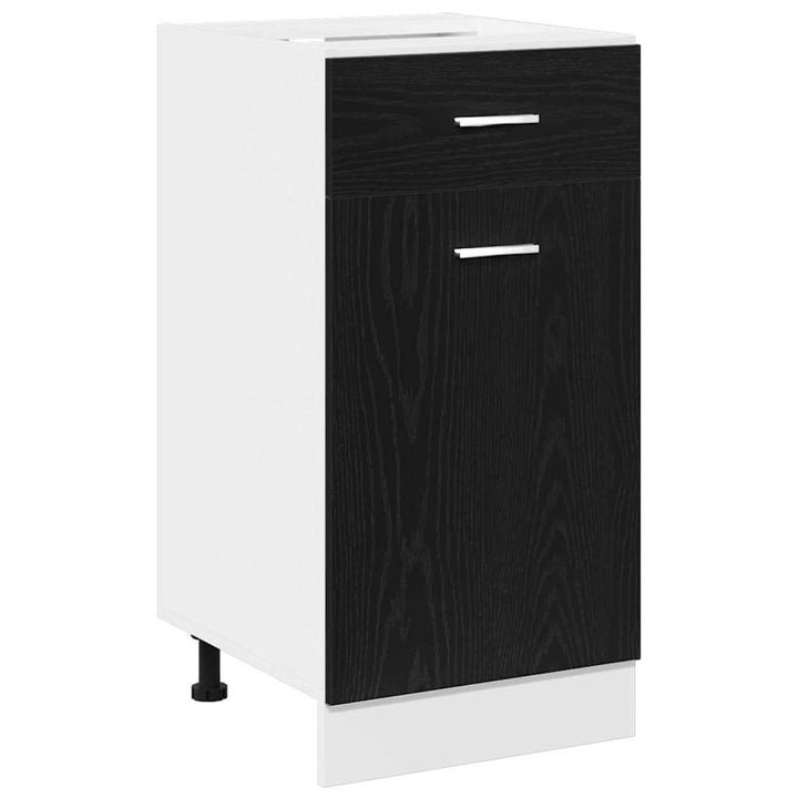 Hængeskab med skuffe Sort eg 40 x 46 x 81,5 cm Konstrueret træ