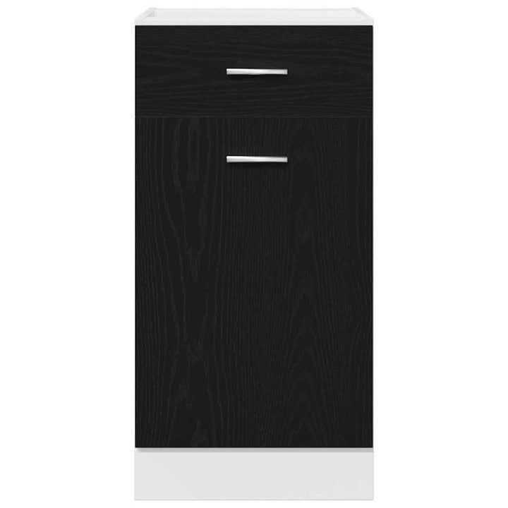 Hængeskab med skuffe Sort eg 40 x 46 x 81,5 cm Konstrueret træ