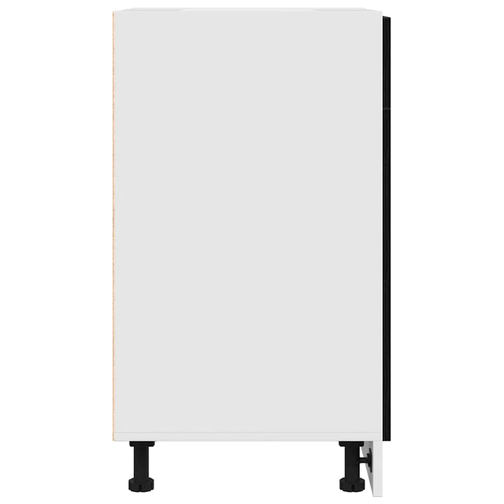 Hængeskab med skuffe Sort eg 40 x 46 x 81,5 cm Konstrueret træ