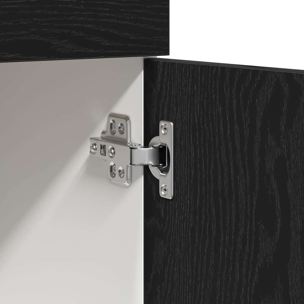 Hængeskab med skuffe Sort eg 60 x 46 x 81,5 cm Konstrueret træ