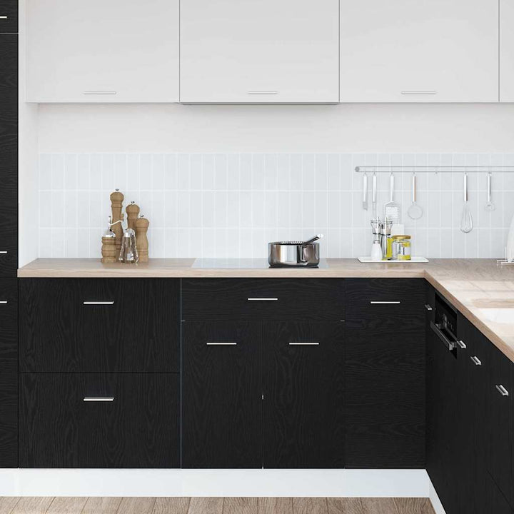 Hængeskab med skuffe Sort eg 60 x 46 x 81,5 cm Konstrueret træ