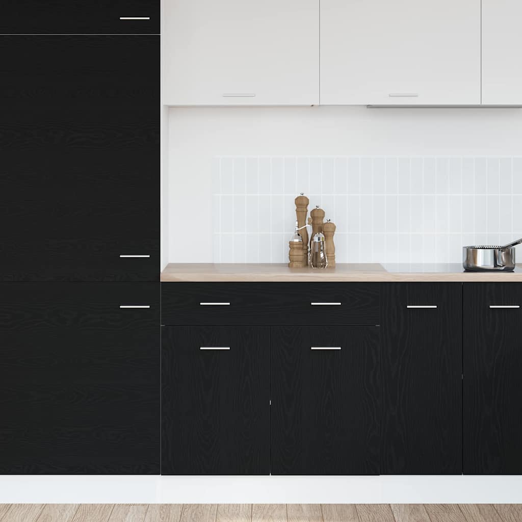 Hængeskab med skuffe Sort eg 80 x 31 x 81,5 cm Konstrueret træ