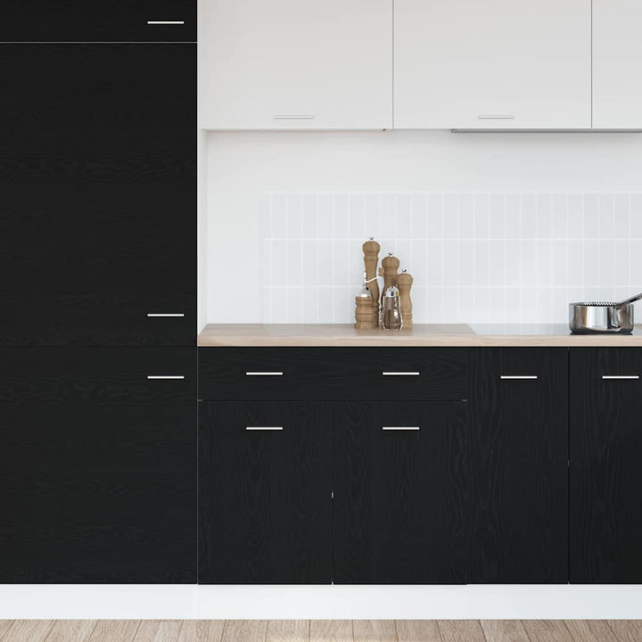 Hængeskab med skuffe Sort eg 80 x 31 x 81,5 cm Konstrueret træ