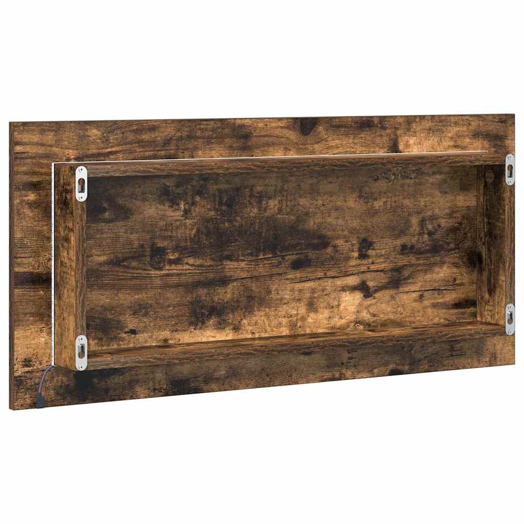 Spejl Brun 80 x 37 cm Glas og Ingeniørtræ