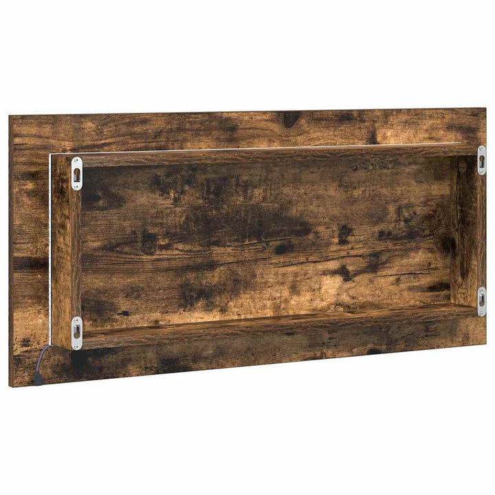 Spejl Brun 80 x 37 cm Glas og Ingeniørtræ