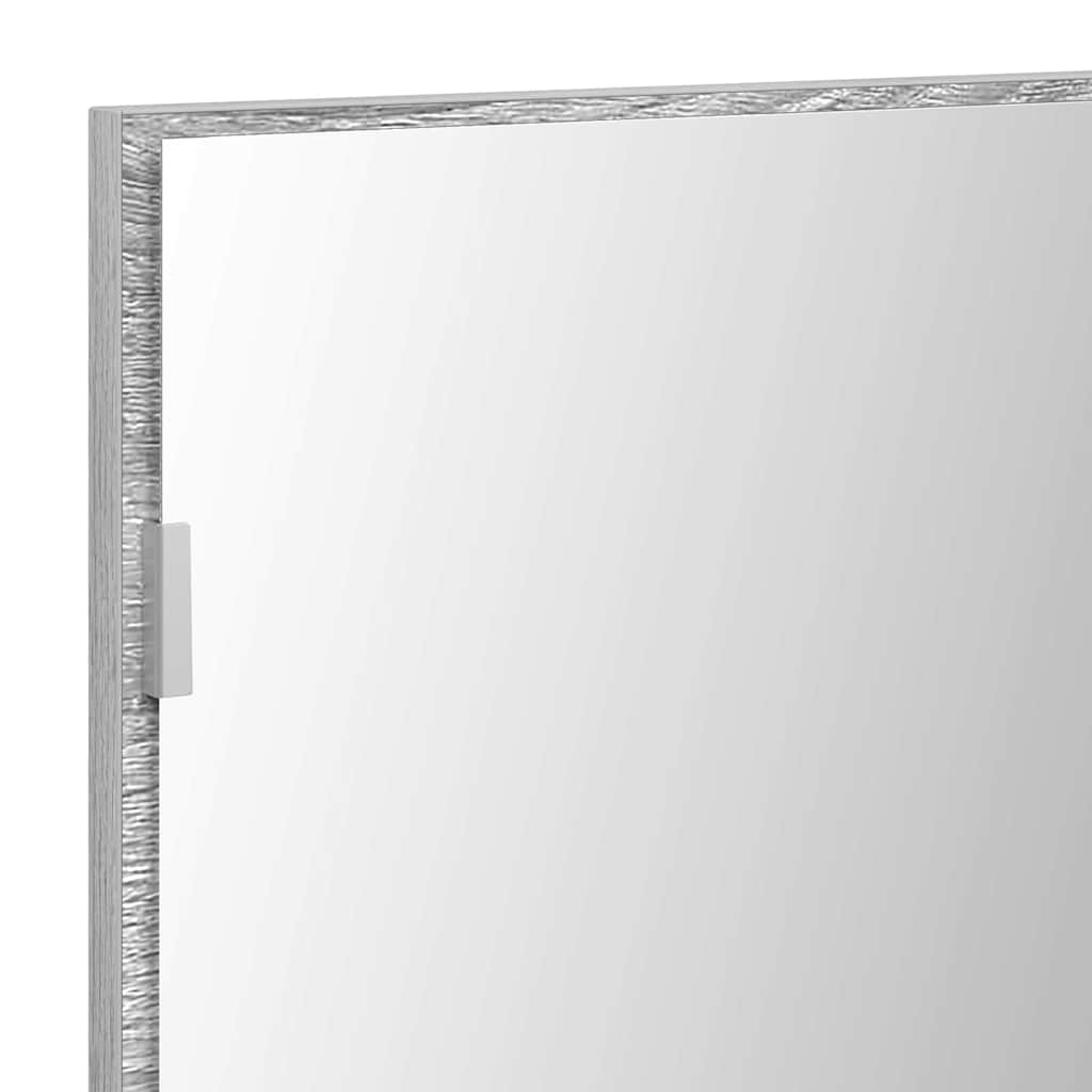 Spejl Høj grå sonoma 80 x 37 cm Glas og Ingeniørtræ