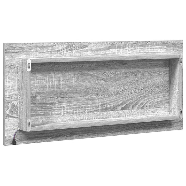 Spejl Høj grå sonoma 80 x 37 cm Glas og Ingeniørtræ