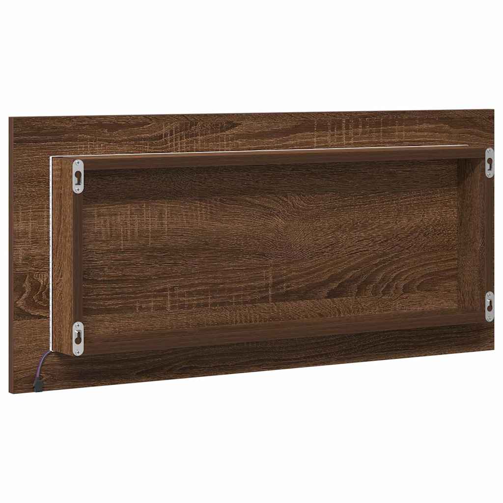 Spejl Brun eg 80 x 37 cm Glas og Ingeniørtræ