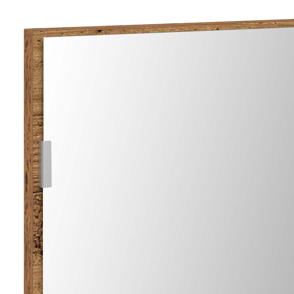 Spejl Gammelt træ 80 x 37 cm Glas og Ingeniørtræ