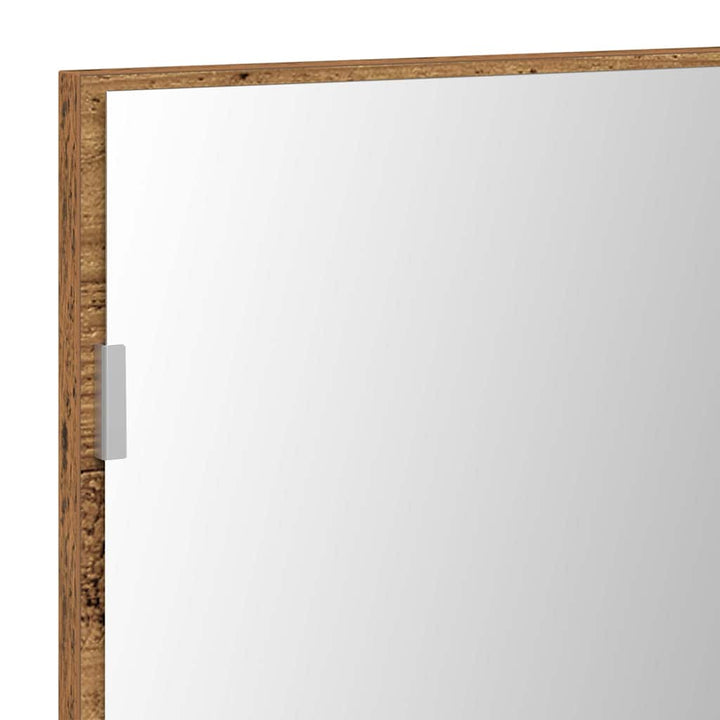 Spejl Gammelt træ 80 x 37 cm Glas og Ingeniørtræ