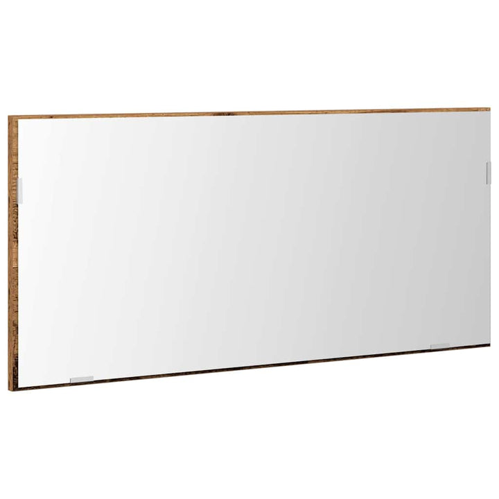 Spejl Gammelt træ 80 x 37 cm Glas og Ingeniørtræ