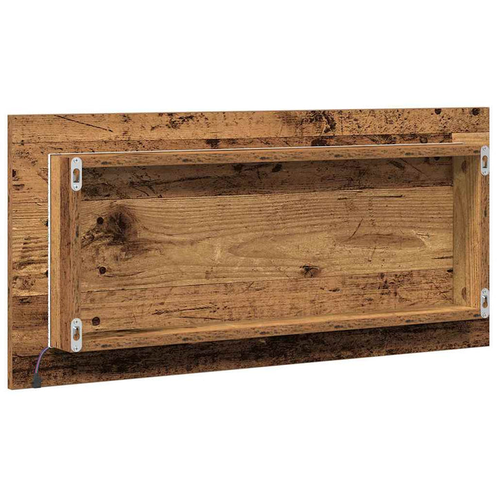 Spejl Gammelt træ 80 x 37 cm Glas og Ingeniørtræ