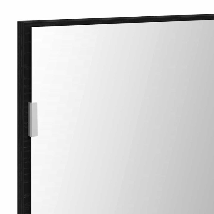 Spejl Sort eg 80 x 37 cm Glas og Ingeniørtræ