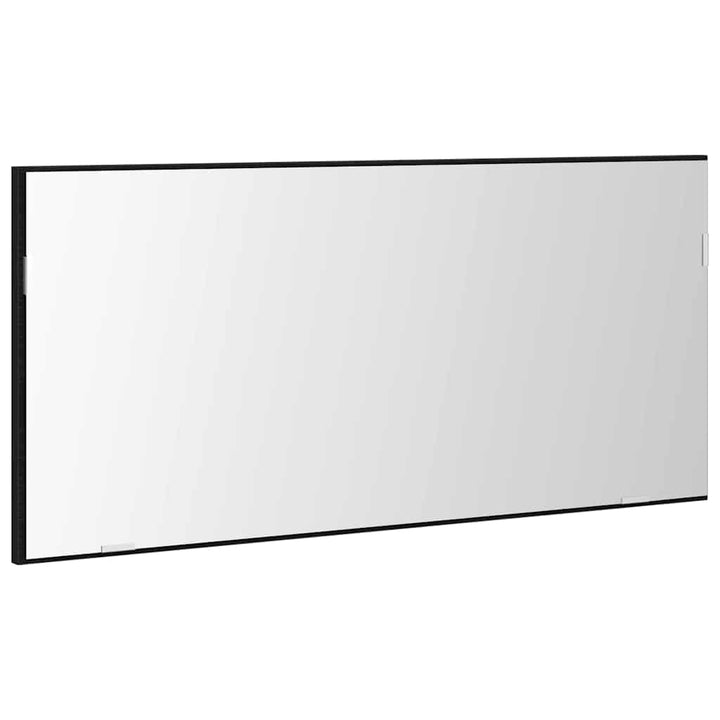 Spejl Sort eg 80 x 37 cm Glas og Ingeniørtræ