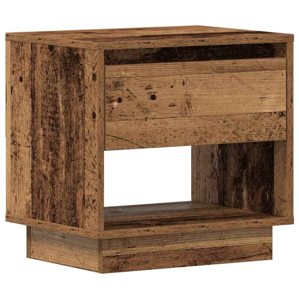 Natbord med skuffe Gammelt træ 45 x 34 x 44 cm Konstrueret træ