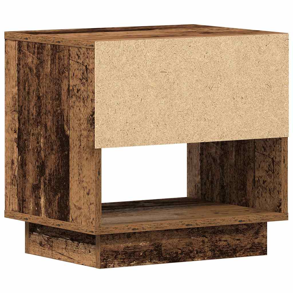 Natbord med skuffe Gammelt træ 45 x 34 x 44 cm Konstrueret træ