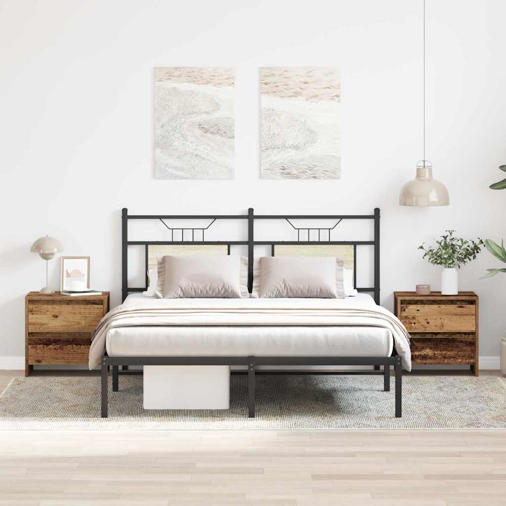Natskab 2 pcs Gammelt træ 45 x 34 x 44,5 cm Konstrueret træ
