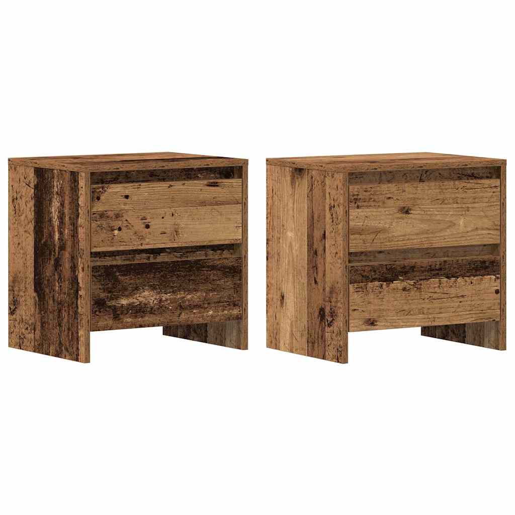 Natskab 2 pcs Gammelt træ 45 x 34 x 44,5 cm Konstrueret træ