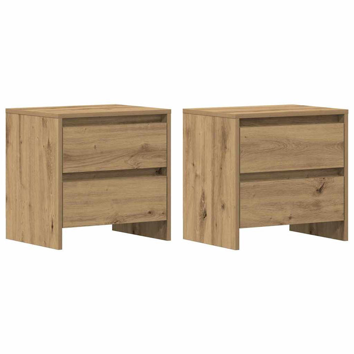 Natskab 2 pcs Artisan Egetræ 45 x 34 x 44,5 cm Konstrueret træ