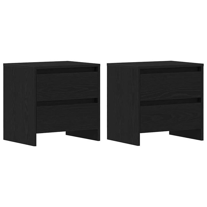 Natskab 2 pcs Sort eg 45 x 34 x 44,5 cm Konstrueret træ