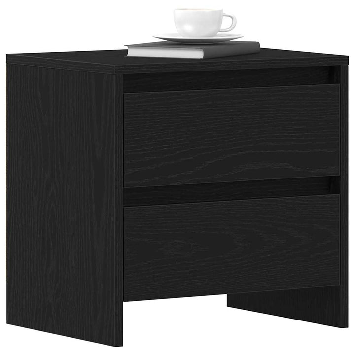 Natskab 2 pcs Sort eg 45 x 34 x 44,5 cm Konstrueret træ