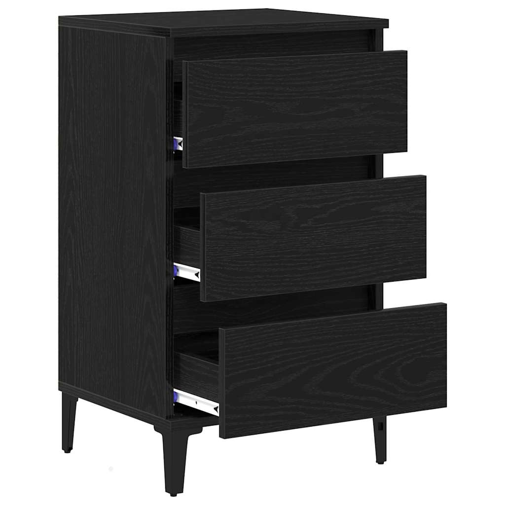 Natskab Sort eg 45 x 35 x 44 cm Konstrueret træ
