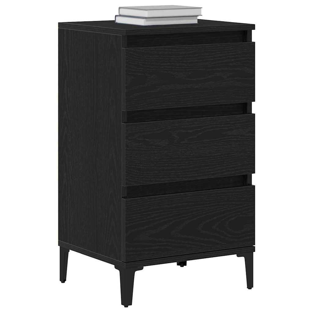 Natskab Sort eg 45 x 35 x 44 cm Konstrueret træ