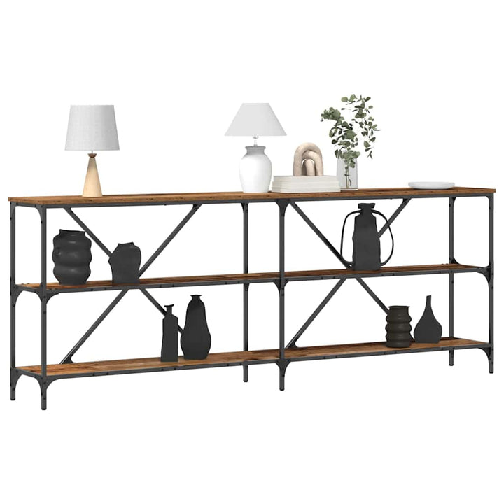 Konsolbord Gammelt træ 200 x 30 x 75 cm Konstrueret træ
