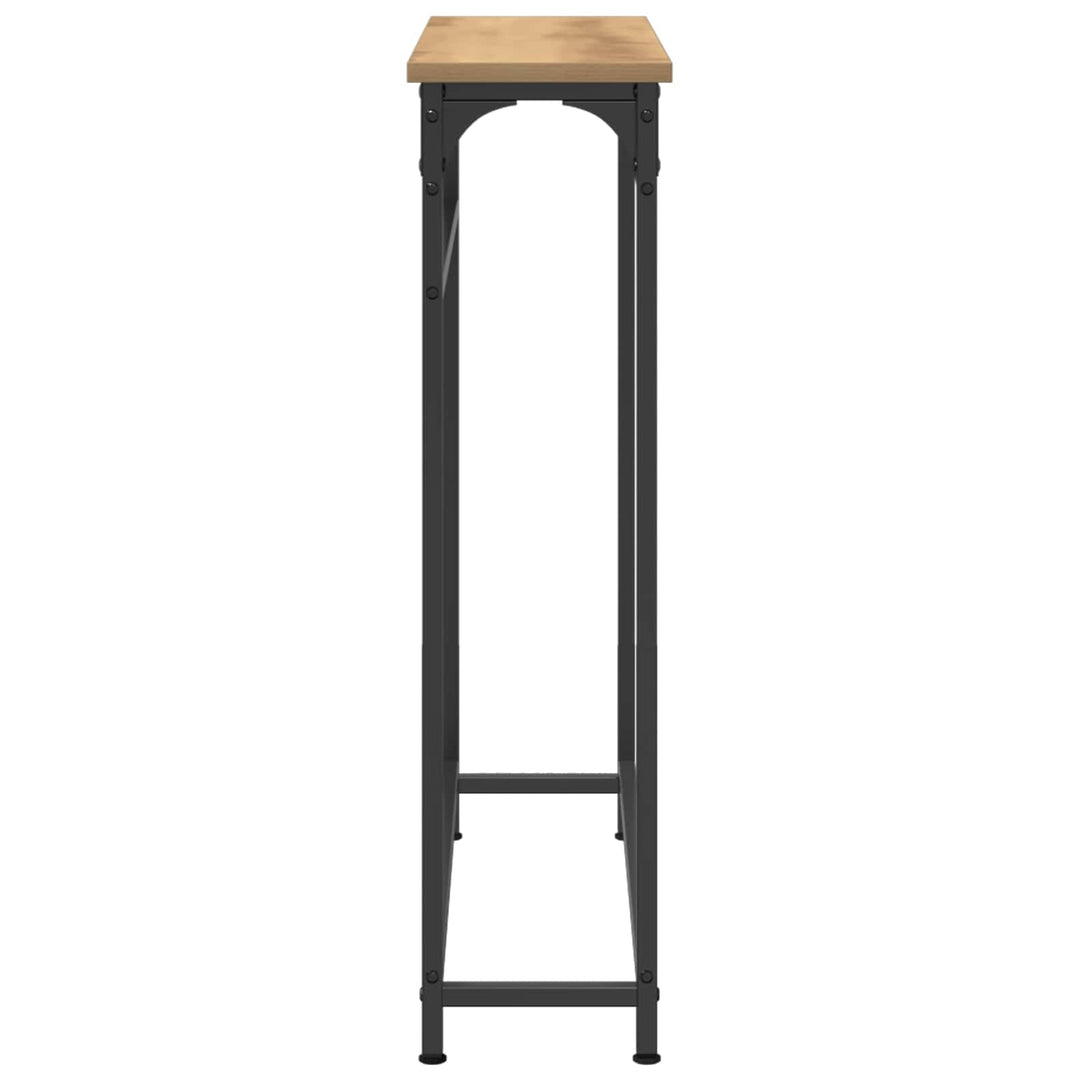 Konsolbord Artisan Egetræ 75 x 19,5 x 75 cm Konstrueret træ