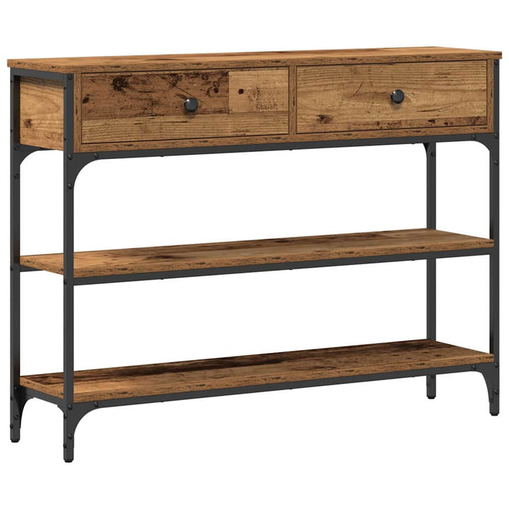 Konsolbord Gammelt træ 100 x 25 x 75 cm Konstrueret træ