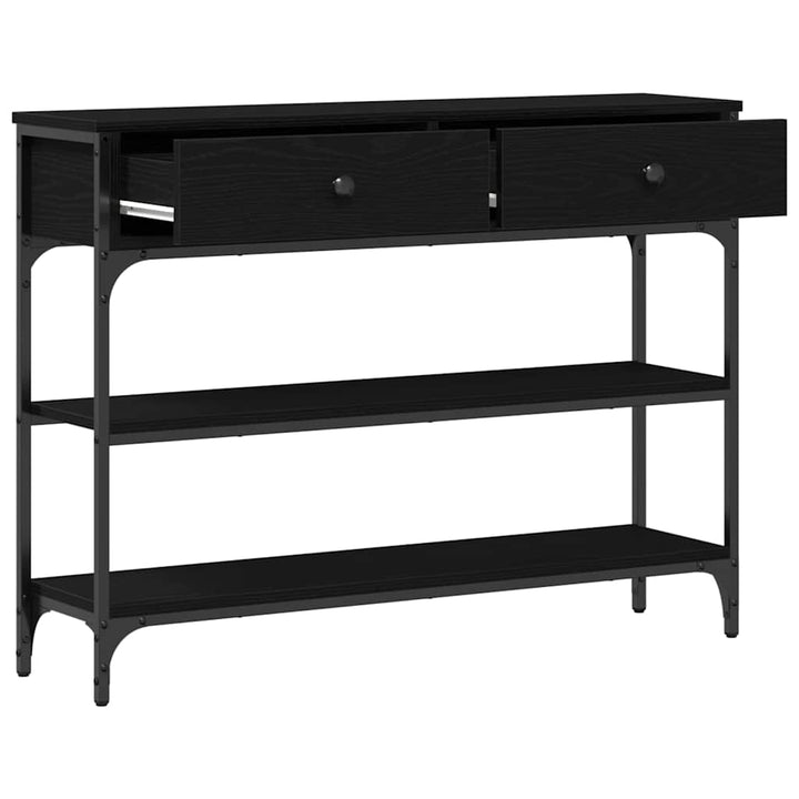 Konsolbord Sort eg 100 x 25 x 75 cm Konstrueret træ