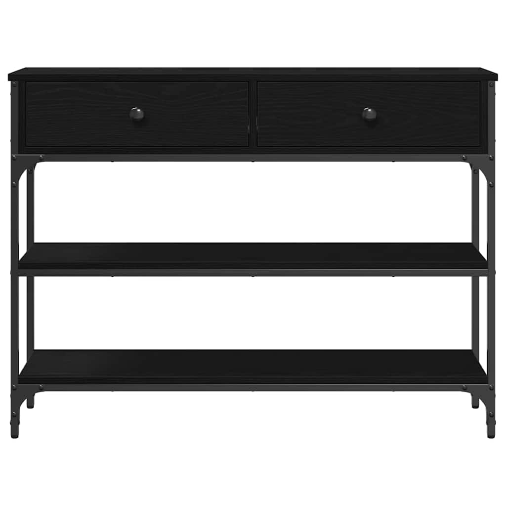 Konsolbord Sort eg 100 x 25 x 75 cm Konstrueret træ