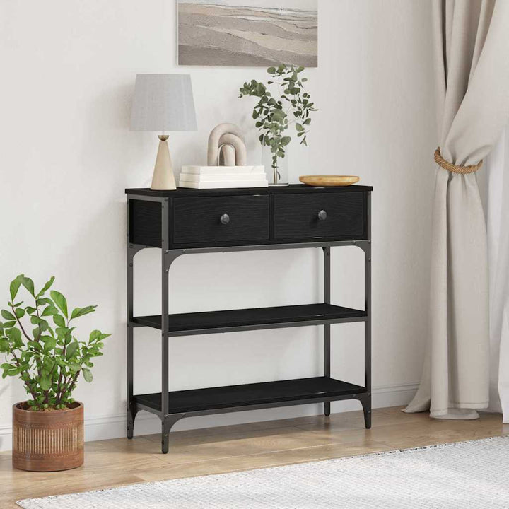 Konsolbord Sort eg 72,5 x 25 x 75 cm Konstrueret træ