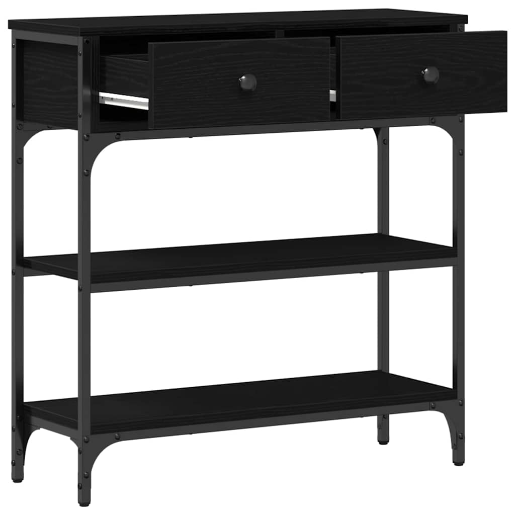 Konsolbord Sort eg 72,5 x 25 x 75 cm Konstrueret træ