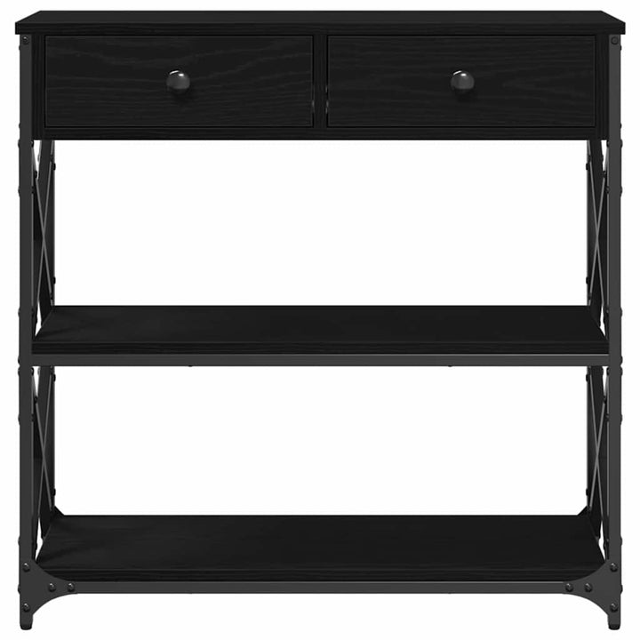 Konsol Bord Sort eg 75 x 28 x 75 cm Laminat træ og metal