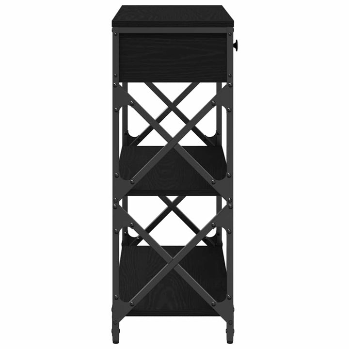 Konsol Bord Sort eg 75 x 28 x 75 cm Laminat træ og metal