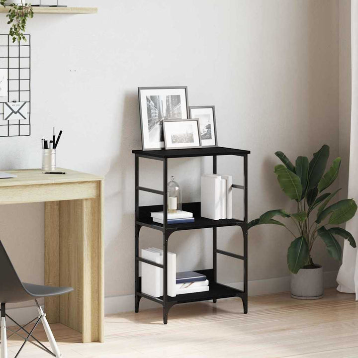 Bogreol Sort eg 50 x 33 x 82 cm Konstrueret træ