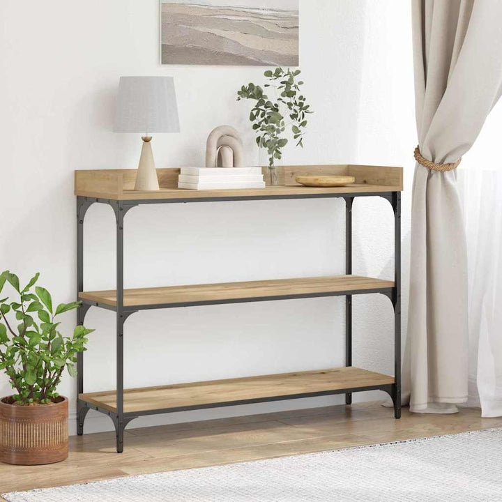 Konsolbord artisan eg 100 x 30 x 80 cm Laminat træ og metal