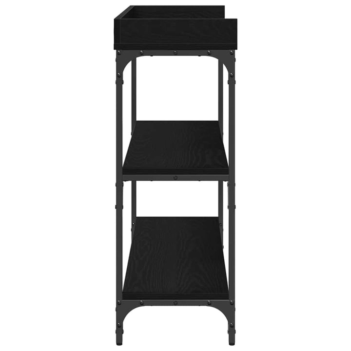 Konsolbord Sort eg 100 x 30 x 80 cm Laminat træ og metal