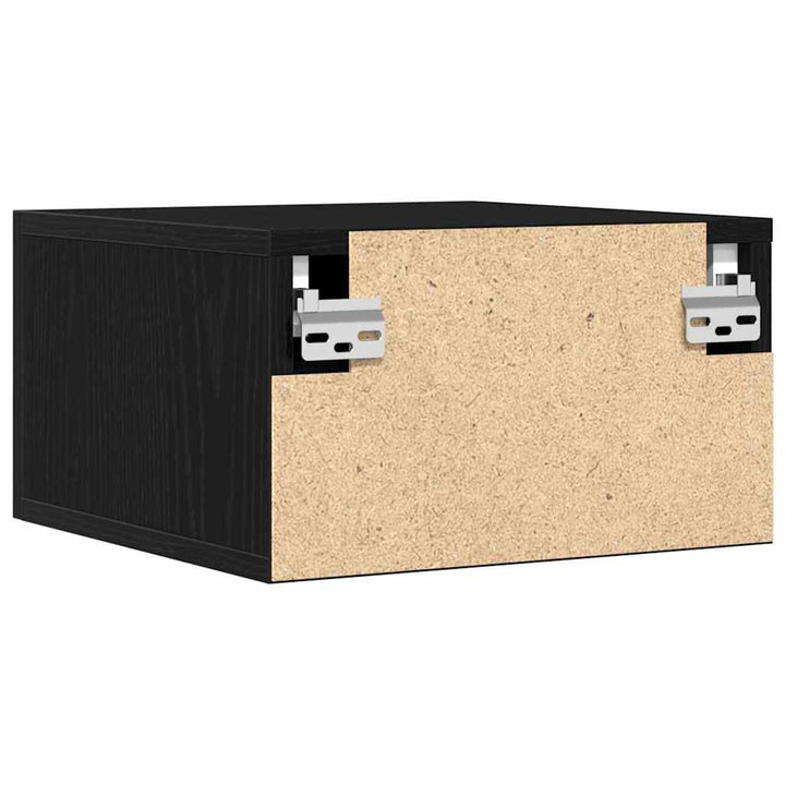 Natskab 2 pcs Sort eg 35 x 35 x 20 cm Konstrueret træ