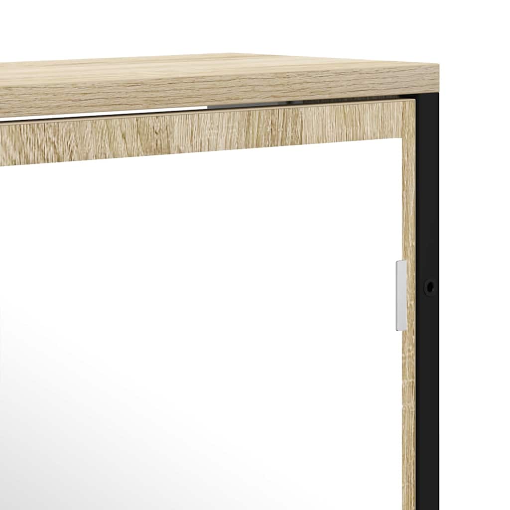 Badeværelsesspejl Beige 60 x 16 x 60 cm Glas og Ingeniørtræ
