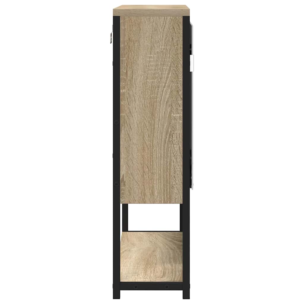 Badeværelsesspejl Beige 60 x 16 x 60 cm Glas og Ingeniørtræ