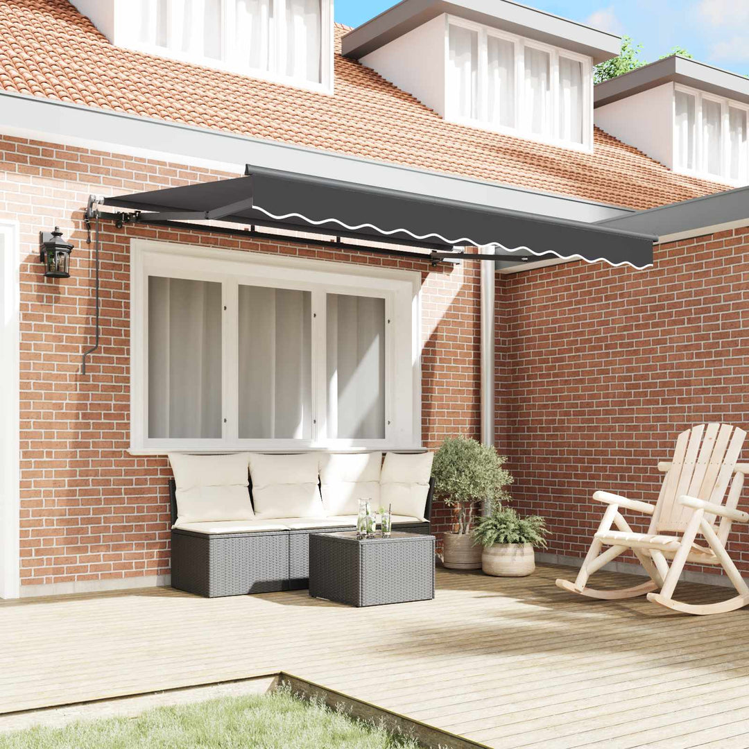Utrækkelig Markise Antracit 250 x 200 cm Stof