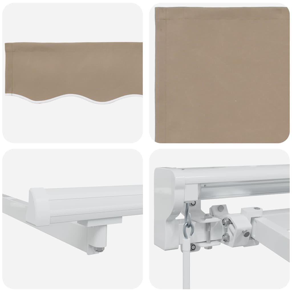 Markiseramme Beige 250 x 200 cm Polyester med PU belægning